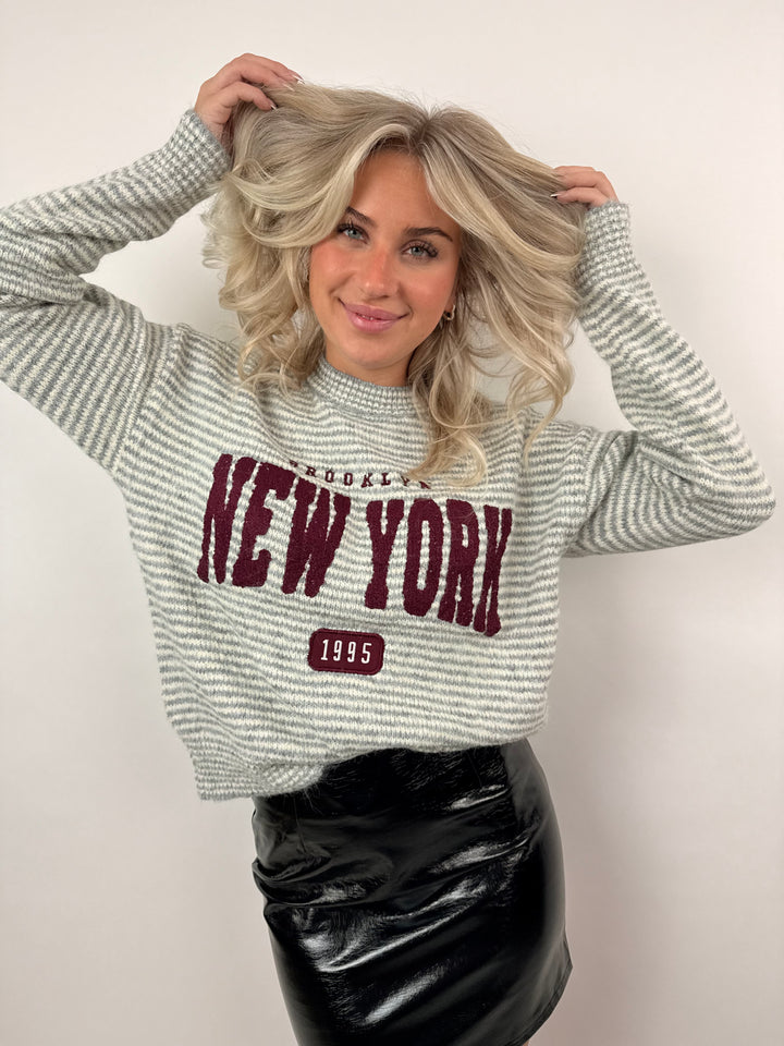 Gestreifter Pullover New York