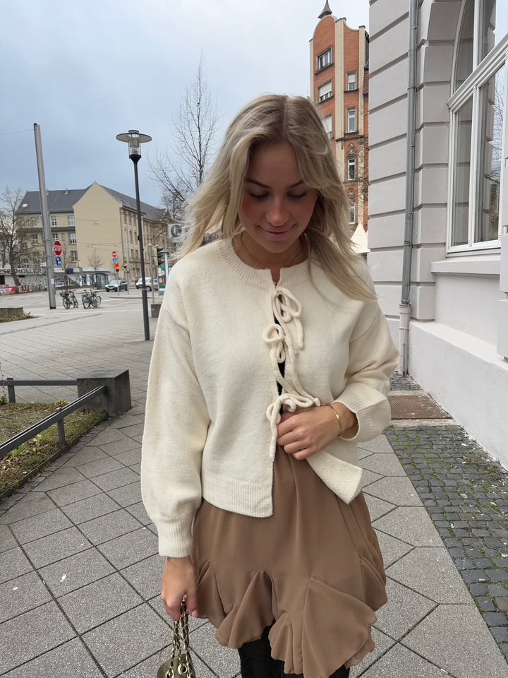 Soft Cardigan mit Schleifen Carlotta