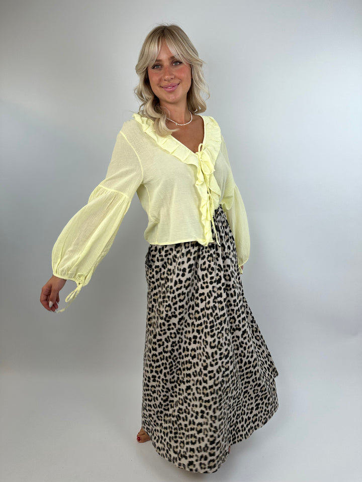 Maxi Sweatrock mit Leoprint