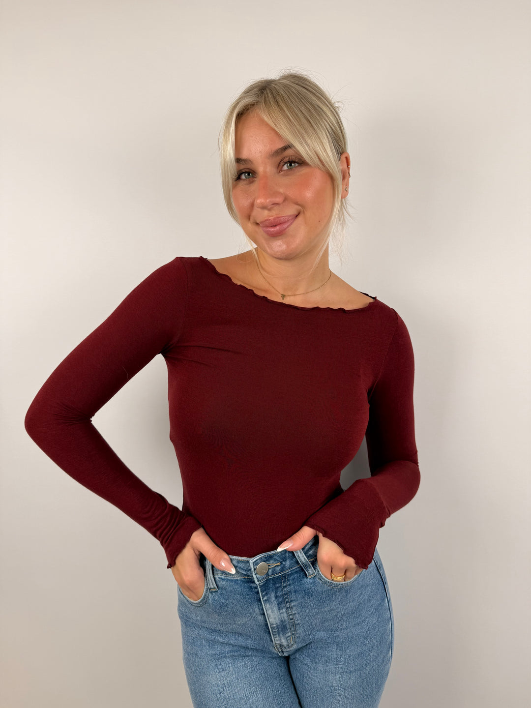 Super Soft Langarmshirt Nadja mit Uboot-Ausschnitt