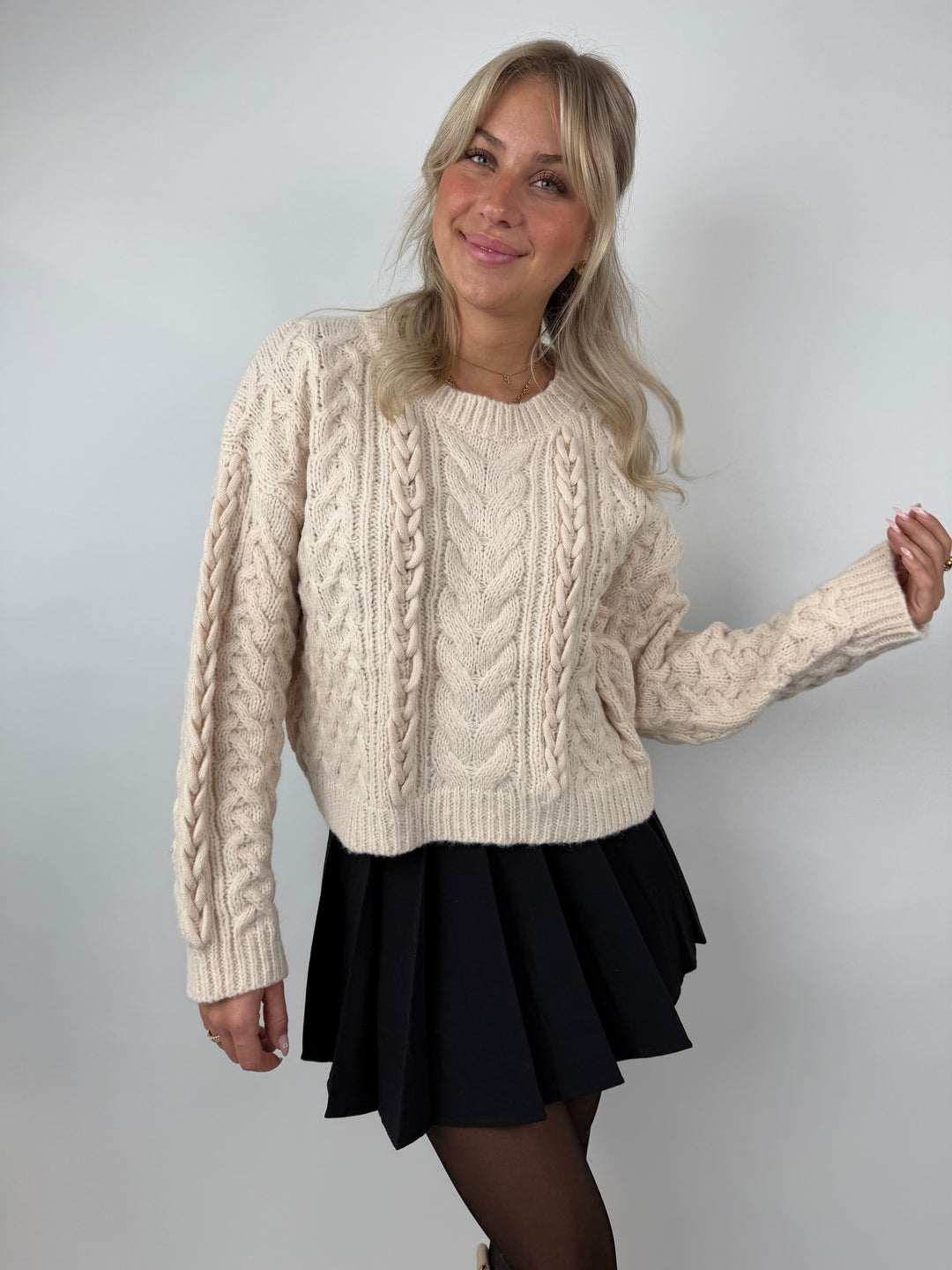 Pullover mit Zopfmuster Kayla