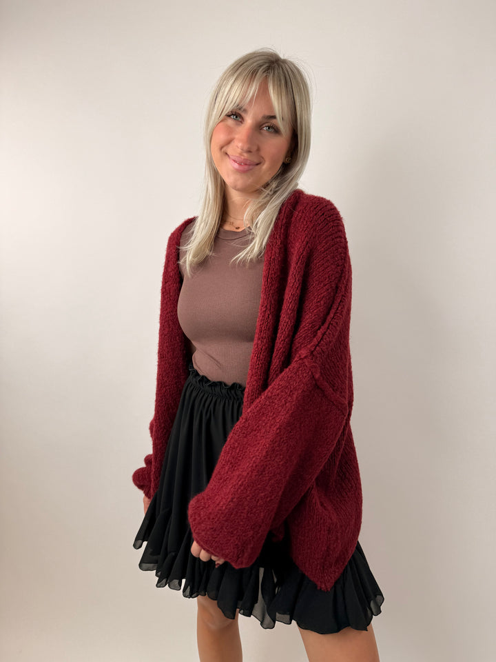 Kurzer Oversize Cardigan Super Cozy