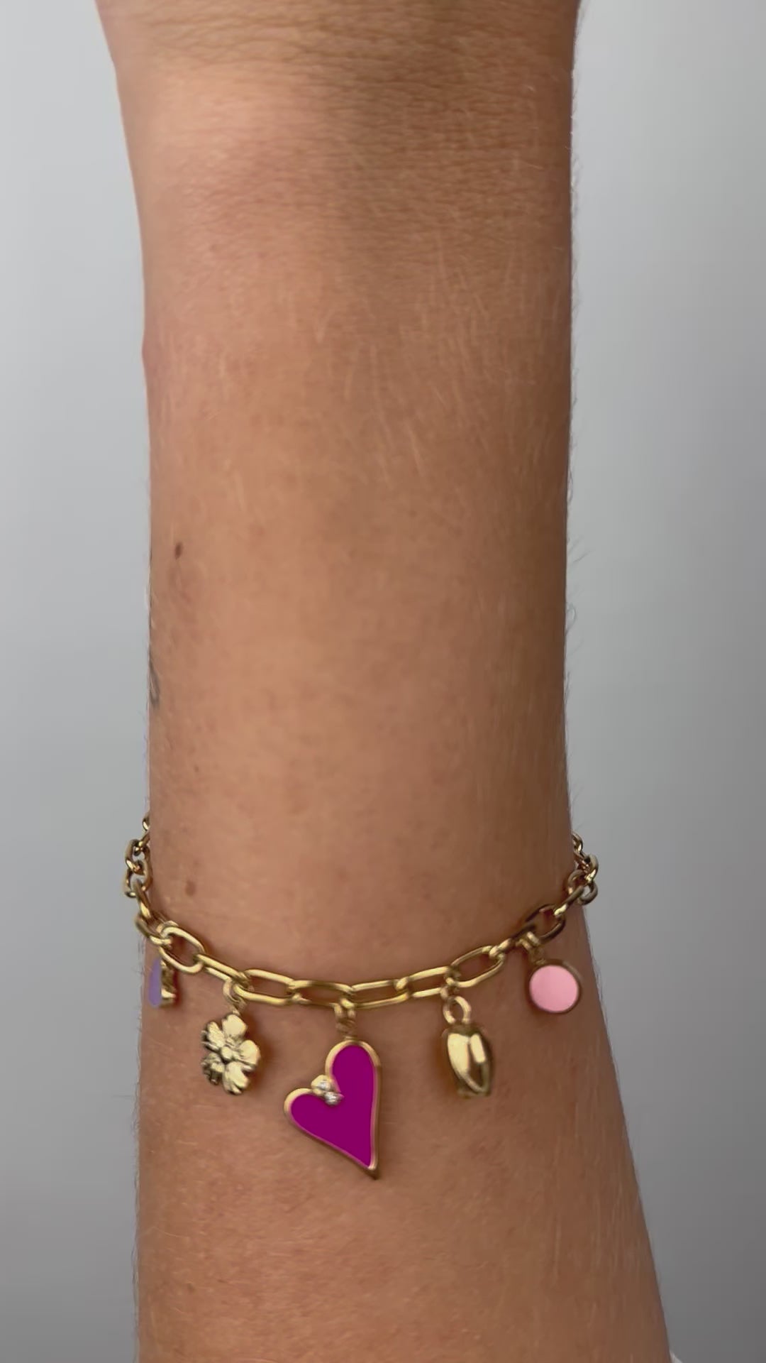 Charm-Armband Pink Heart